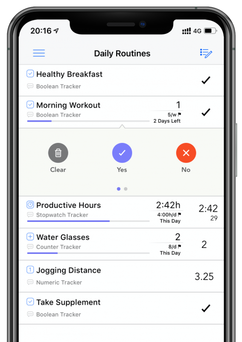 DAILY TRACKER Habits & Goals Tracker App